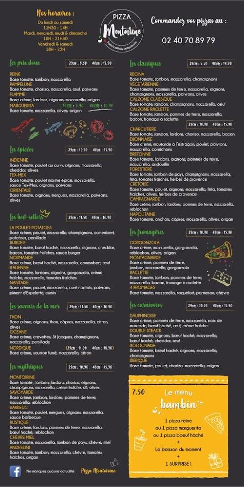 Pizza Montoirine - Menu Image 2